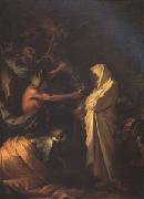 Salvator Rosa The Spirit of Samuel Called up before Saul by the Witch of Endor (mk05) oil painting on canvas
